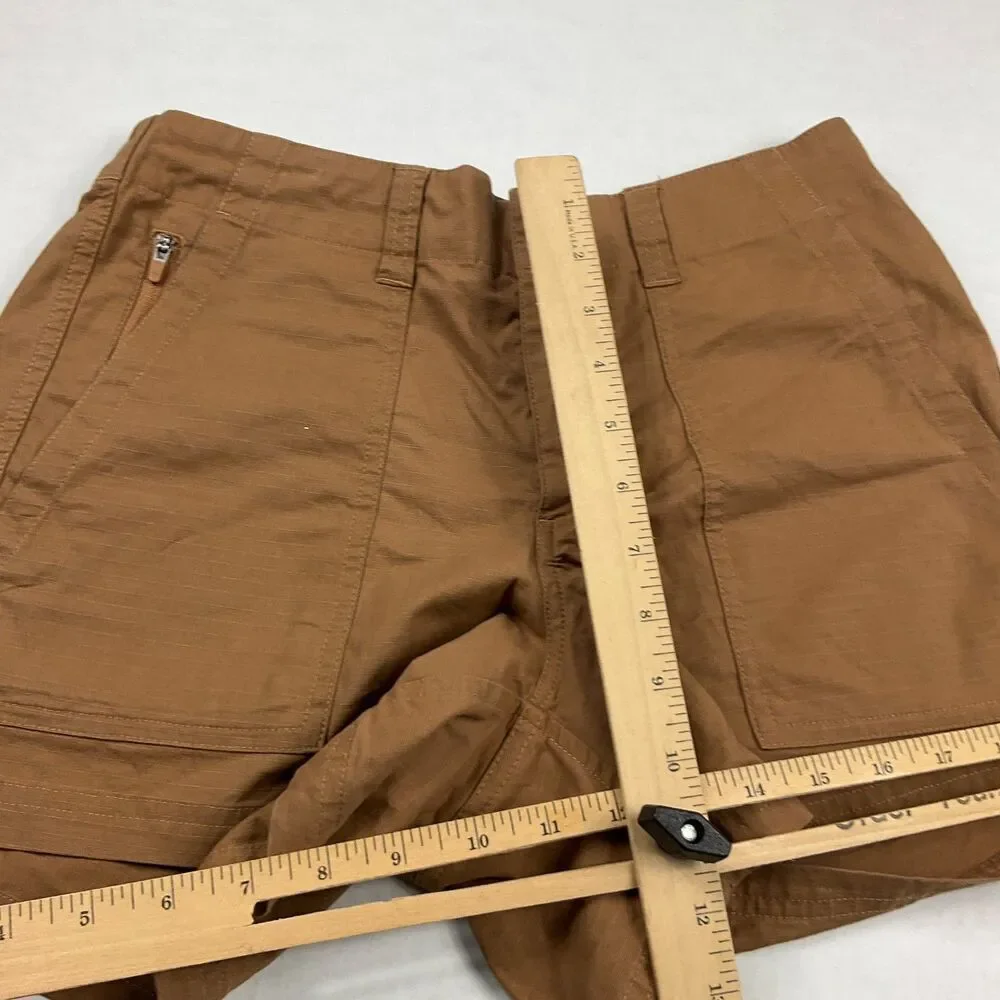 Duck Camp Womens Utility High Rise Gruene Chino Shorts Brown Outdoor Hiking M